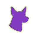 Irwin Casino Logo mit violettem Hundesilhouette